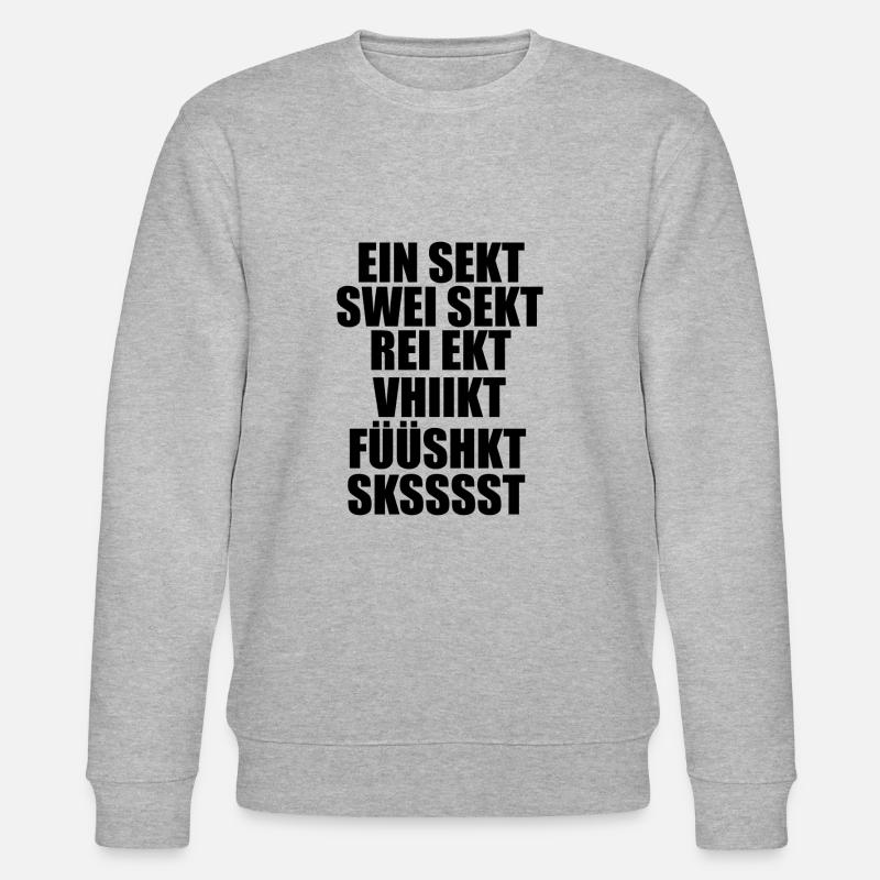 Sekttrinker humor - Stanley/Stella Unisex Bio-Sweatshirt CHANGER  - Grau meliert