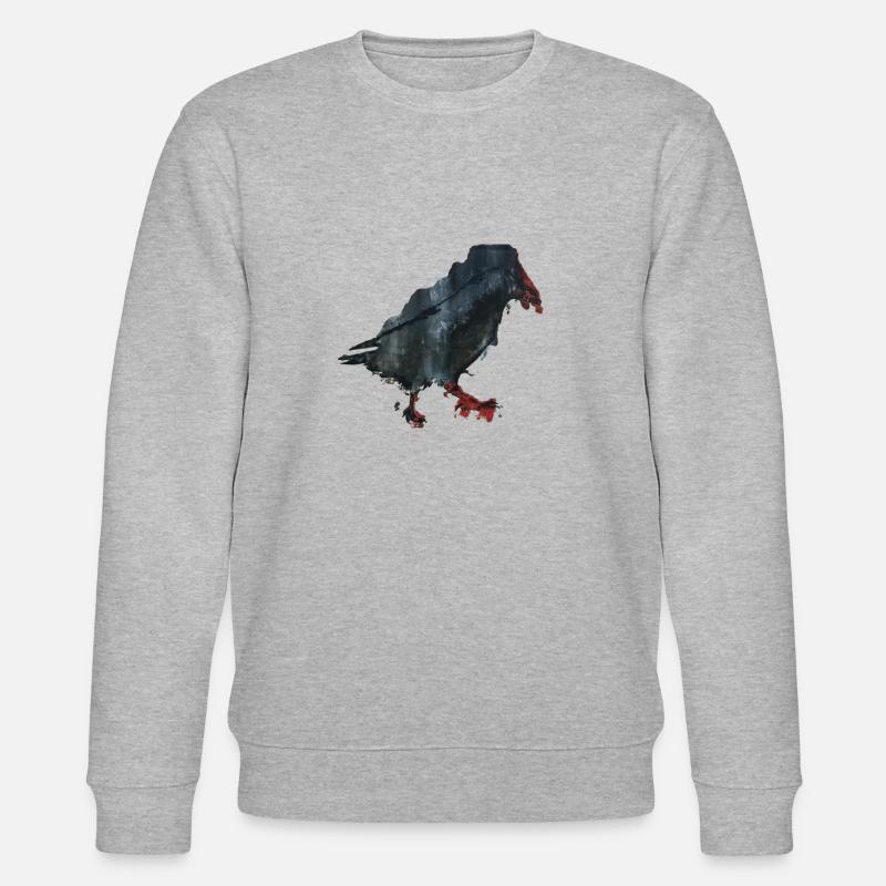 Krähe - Stanley/Stella Unisex Bio-Sweatshirt CHANGER  - Grau meliert