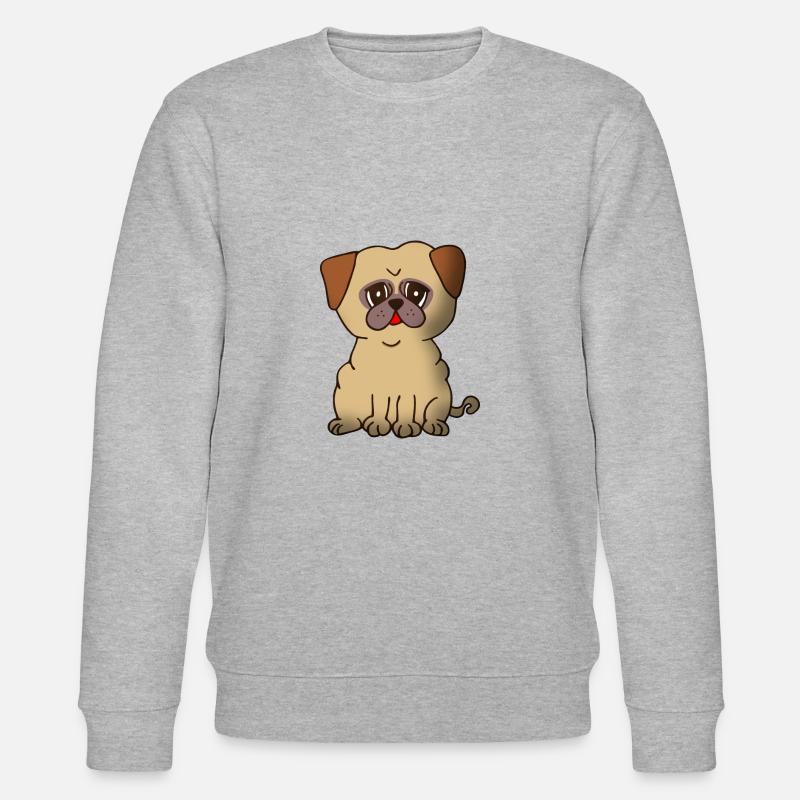 Mops - Stanley/Stella Unisex Bio-Sweatshirt CHANGER  - Grau meliert