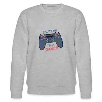 Trust me i’m a Gamer Controller pc Fps Jeux - Sweat bio CHANGER Stanley/Stella Unisexe - gris chiné - Devant - Nik (191cm) & Marisol (170cm)