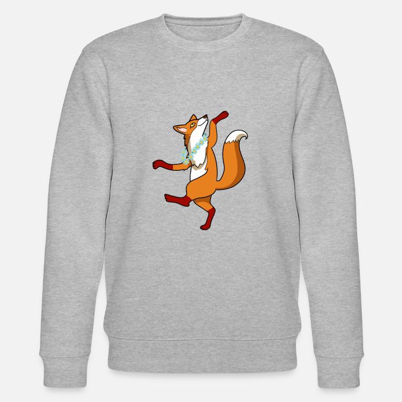 Cool dancing fox - Stanley/Stella CHANGER Unisex Organic Sweatshirt - heather grey