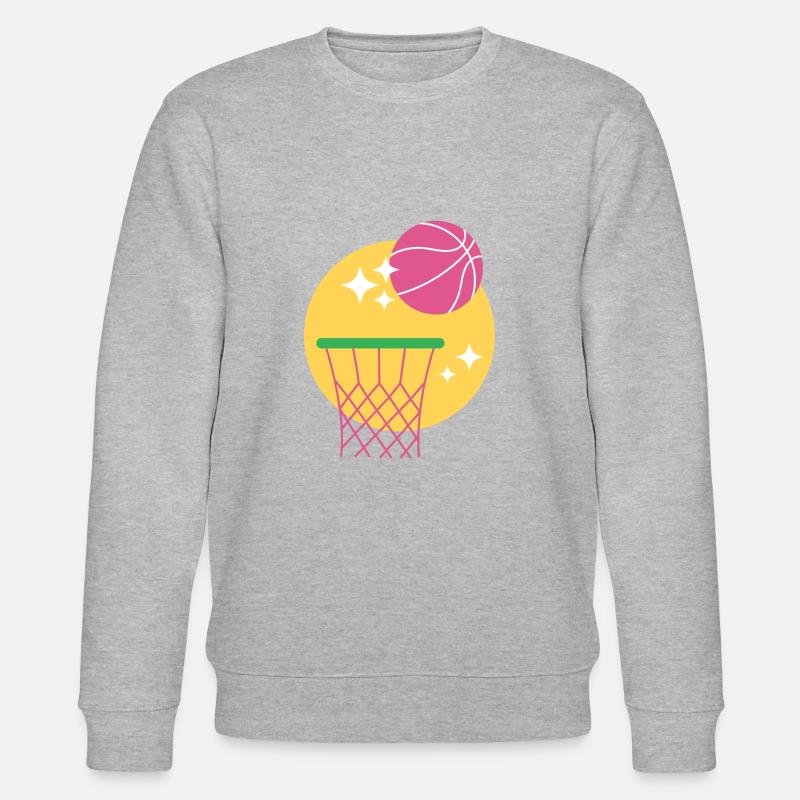 Basketball Korb Design - Stanley/Stella Unisex Bio-Sweatshirt CHANGER  - Grau meliert
