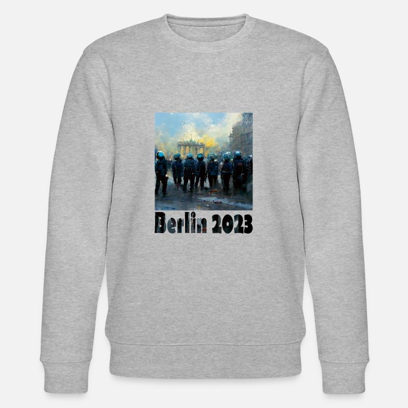 Berlins neue Mitte 10 - Stanley/Stella Unisex Bio-Sweatshirt CHANGER  - Grau meliert
