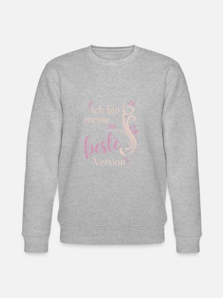Ich bin meine beste Version - Stanley/Stella Unisex Bio-Sweatshirt CHANGER - Grau meliert