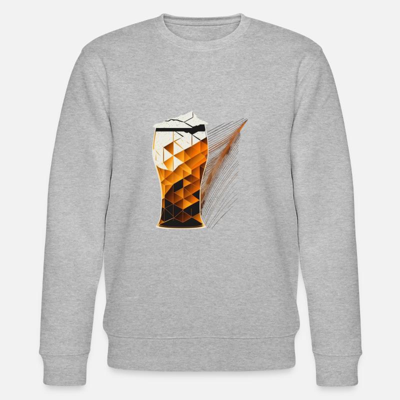 Minimalistische Bier Design - Stanley/Stella Unisex Bio-Sweatshirt CHANGER - Grau meliert