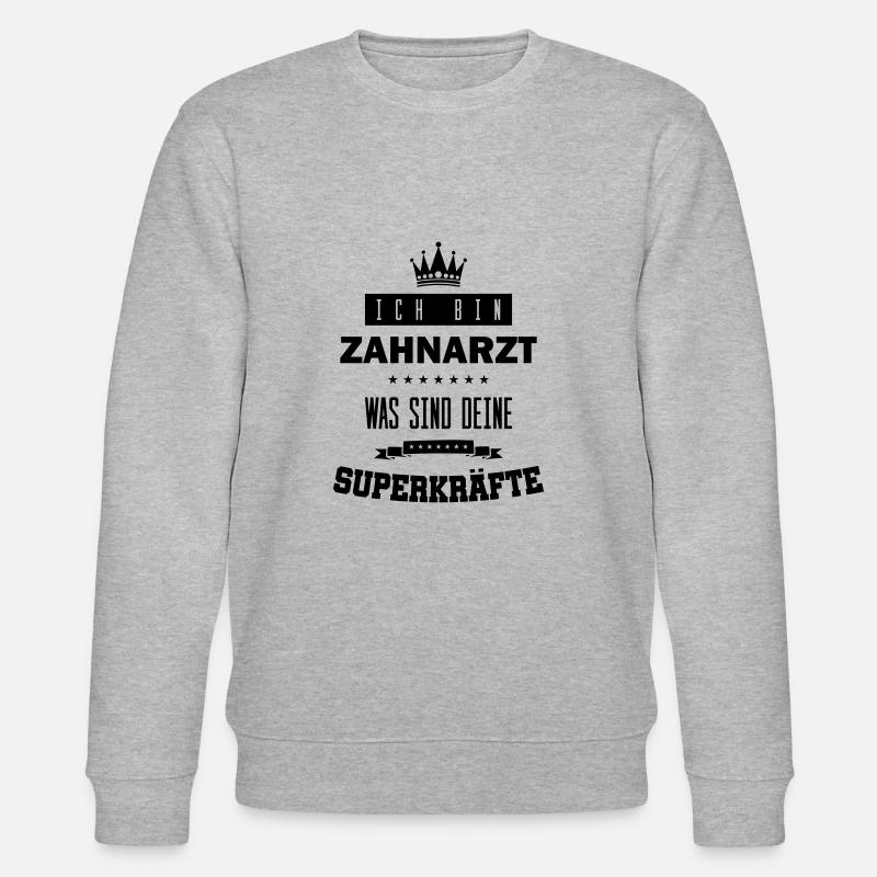 zahnarzt superkräfte - Stanley/Stella Unisex Bio-Sweatshirt CHANGER  - Grau meliert