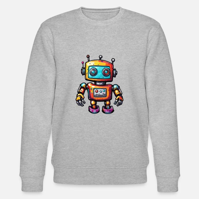 Robot / Machine / AI / Technology / Mechanics - Stanley/Stella CHANGER Unisex Organic Sweatshirt - heather grey