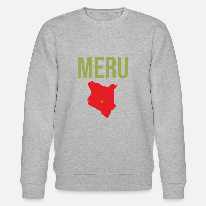 Souvenir Meru Rouge Vert - Sweat bio CHANGER Stanley/Stella Unisexe - gris chiné