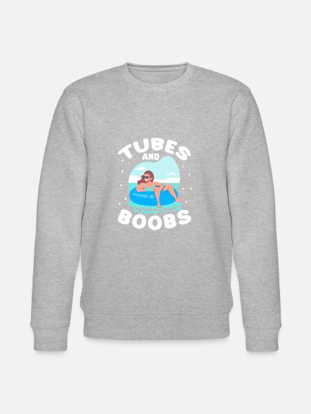 Rør og bryster rør flydende flodflyder - Stanley/Stella økologisk unisex-sweatshirt CHANGER  - grå meleret
