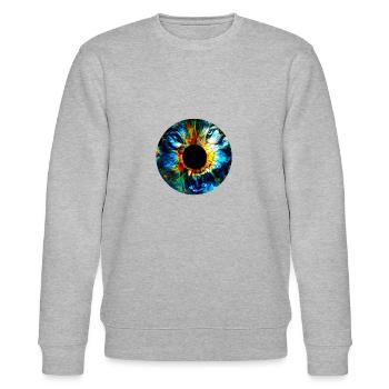 Eye of the wolf - Stanley/Stella CHANGER Unisex Organic Sweatshirt - heather grey - Front - Nik (191cm) & Marisol (170cm)