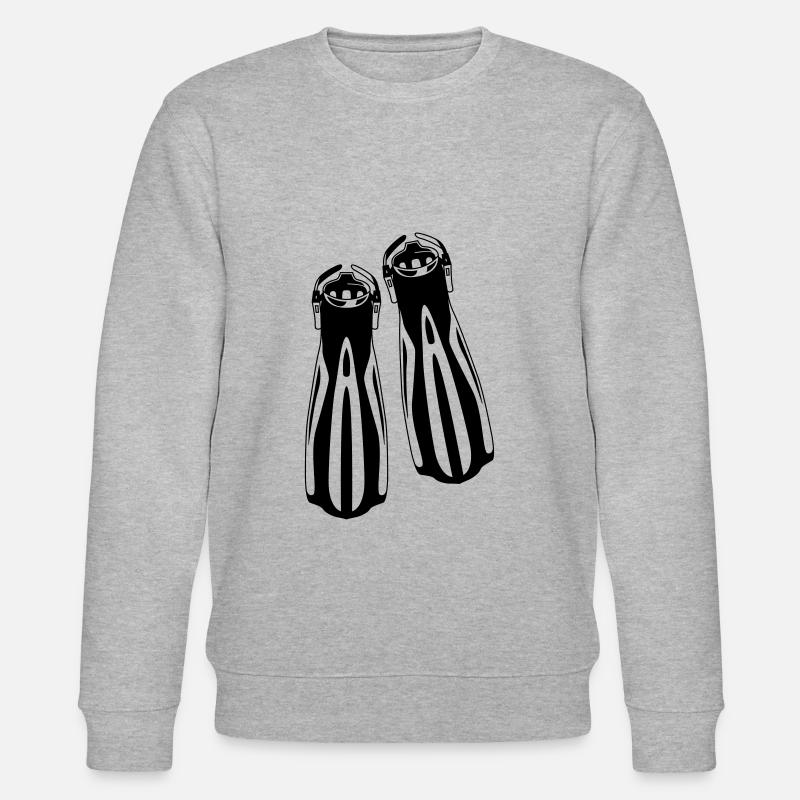 taucherflossen tauchen symbol - Stanley/Stella Unisex Bio-Sweatshirt CHANGER  - Grau meliert