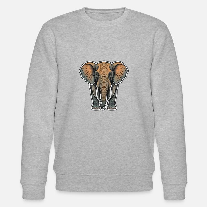 Éléphant - Sweat bio CHANGER Stanley/Stella Unisexe - gris chiné