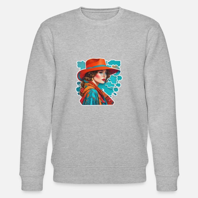 Lady with head - Stanley/Stella Unisex Bio-Sweatshirt CHANGER - Grau meliert