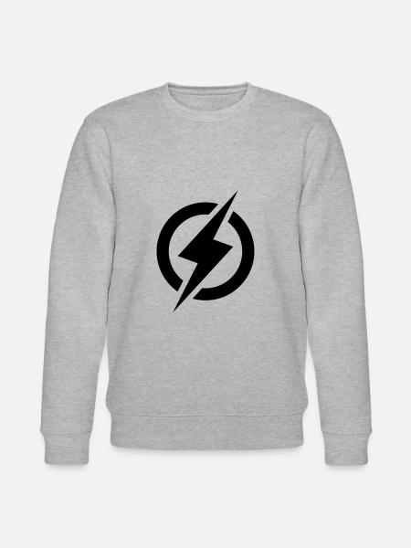 Lightning icon - Stanley/Stella CHANGER Unisex Organic Sweatshirt - heather grey