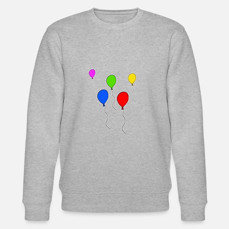 Bunte Luftballons - Stanley/Stella Unisex Bio-Sweatshirt CHANGER  - Grau meliert