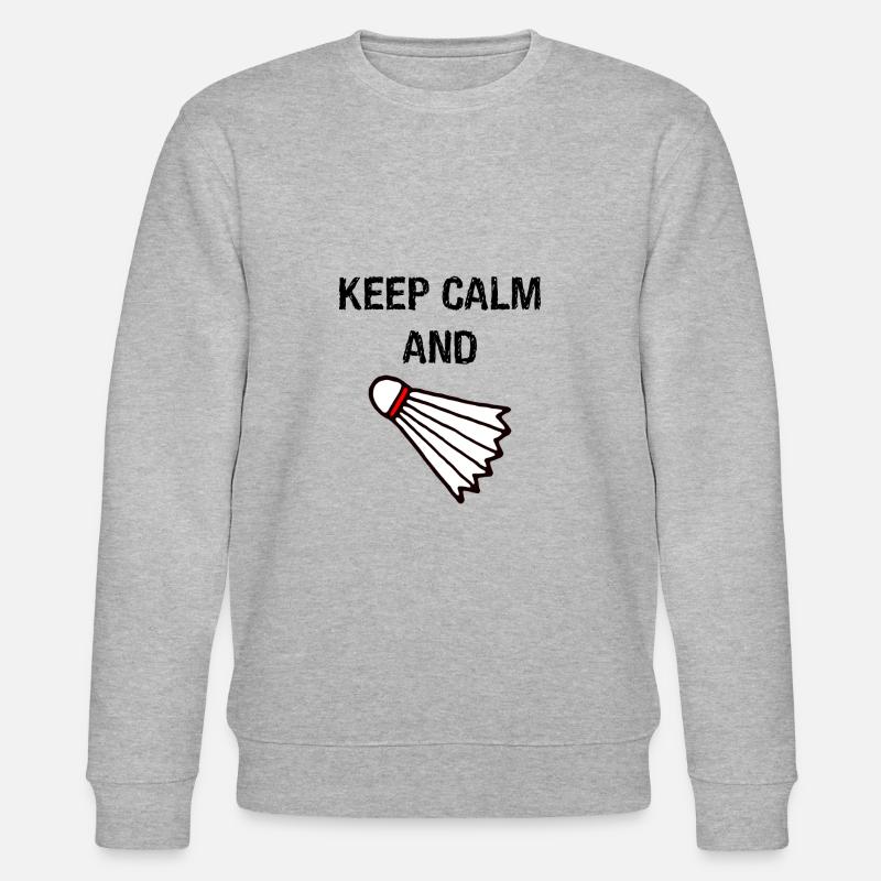 Keep calm Federball - Stanley/Stella Unisex Bio-Sweatshirt CHANGER  - Grau meliert