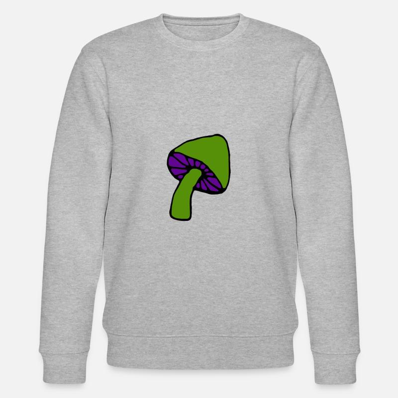 Pilz psychedelisch - Stanley/Stella Unisex Bio-Sweatshirt CHANGER  - Grau meliert