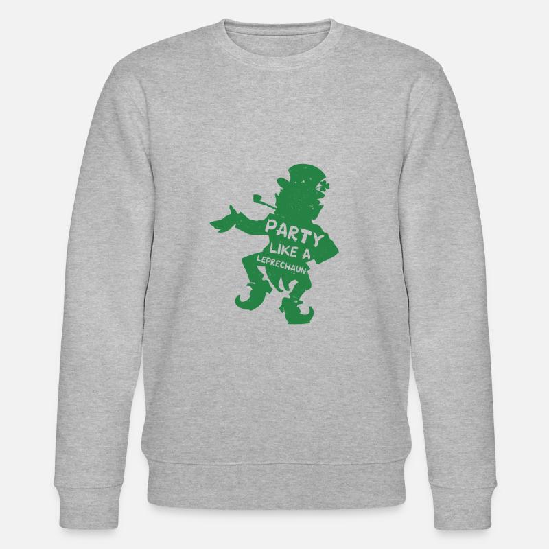 Party Like A Leprechaun - Stanley/Stella CHANGER Unisex Organic Sweatshirt - heather grey