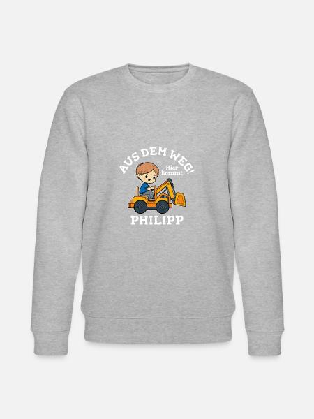 Philipp Vorname Bagger - Stanley/Stella Unisex Bio-Sweatshirt CHANGER - Grau meliert
