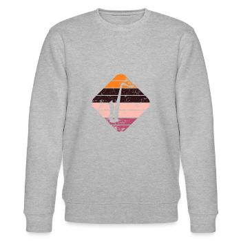 Saxofon - Stanley/Stella Unisex Bio-Sweatshirt CHANGER  - Grau meliert - Vorne - Nik (191cm) & Marisol (170cm)