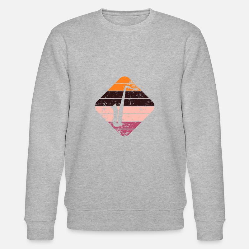 Saxofon - Stanley/Stella Unisex Bio-Sweatshirt CHANGER  - Grau meliert