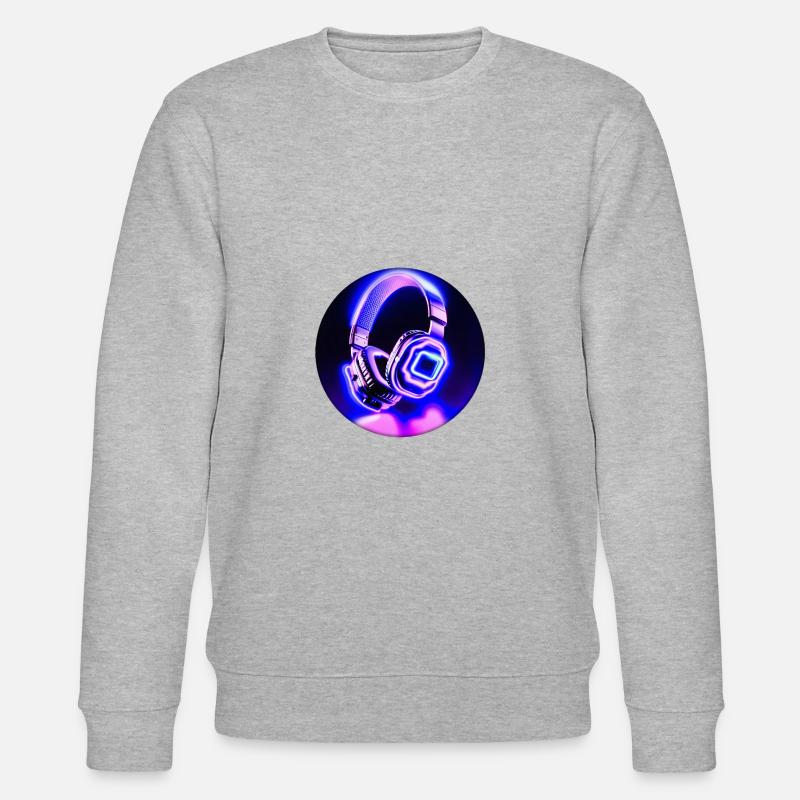 Neon Kopfhörer - Stanley/Stella Unisex Bio-Sweatshirt CHANGER  - Grau meliert