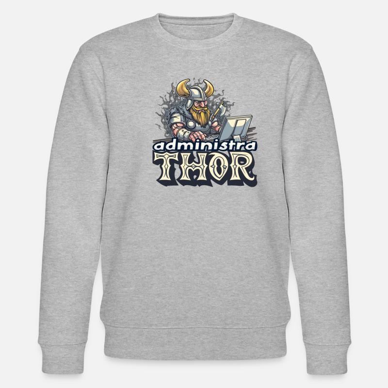 Viking Databaseadministra-thor Nerdy - Stanley/Stella Unisex Bio-Sweatshirt CHANGER  - Grau meliert