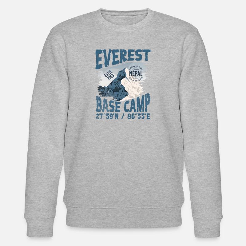 Everest-Basislager Nepal Kopieren - Stanley/Stella Unisex Bio-Sweatshirt CHANGER  - Grau meliert