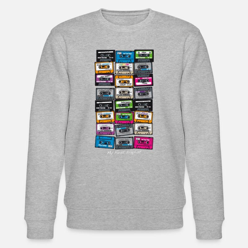 My First Playlist - Stanley/Stella Unisex Bio-Sweatshirt CHANGER  - Grau meliert