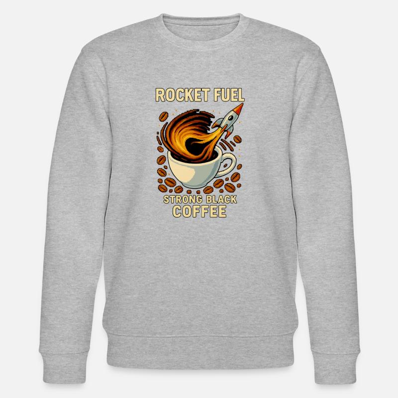 Raketentreibstoff Starker Schwarzer Kaffee - Stanley/Stella Unisex Bio-Sweatshirt CHANGER  - Grau meliert