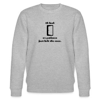 Oh look, my patience just left the room - Stanley/Stella Unisex Bio-Sweatshirt CHANGER  - Grau meliert - Vorne - Nik (191cm) & Marisol (170cm)