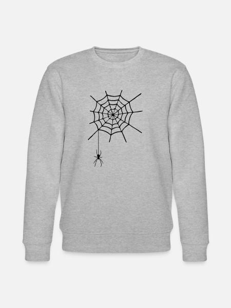Cobweb with spider - Stanley/Stella CHANGER Unisex Organic Sweatshirt - heather grey