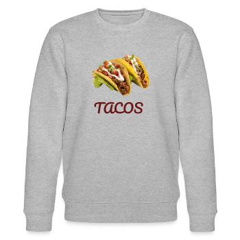Tacos - Stanley/Stella Unisex Bio-Sweatshirt CHANGER  - Grau meliert - Vorne - Nik (191cm) & Marisol (170cm)