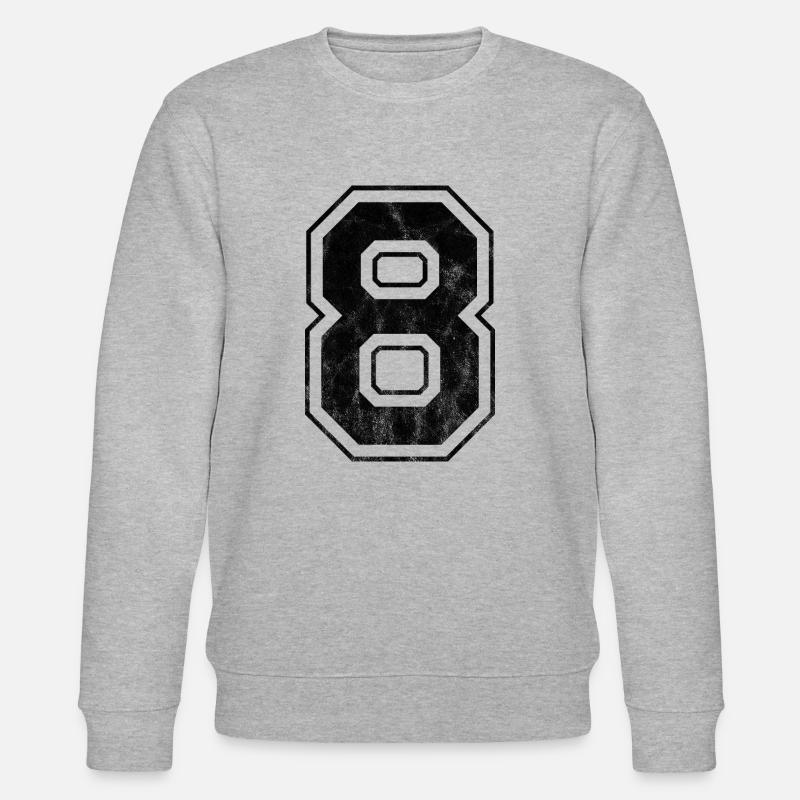 Nummer 8 - Stanley/Stella Unisex Bio-Sweatshirt CHANGER  - Grau meliert