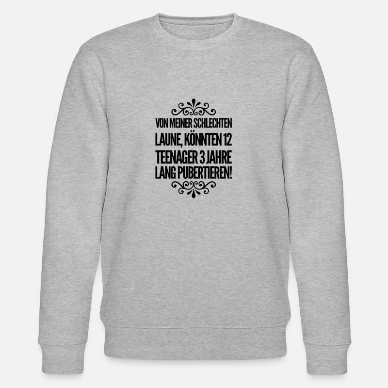 schlechte Laune - Stanley/Stella Unisex Bio-Sweatshirt CHANGER  - Grau meliert