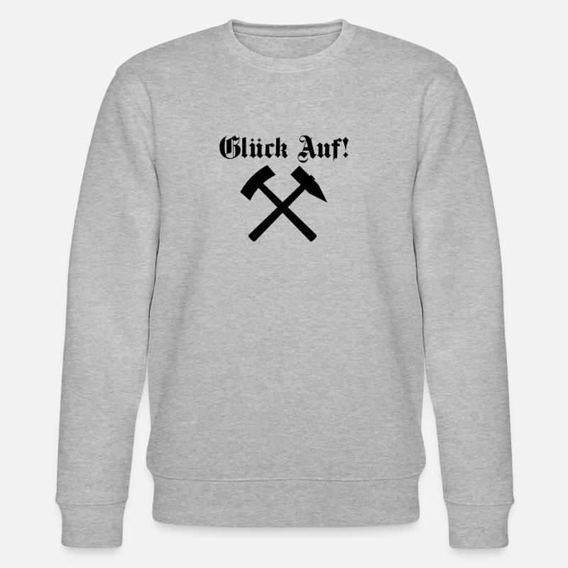 Glück Auf - Stanley/Stella Unisex Bio-Sweatshirt CHANGER  - Grau meliert