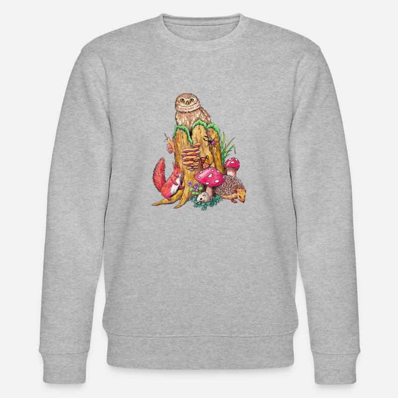 Animaux de la forêt - Sweat bio CHANGER Stanley/Stella Unisexe - gris chiné