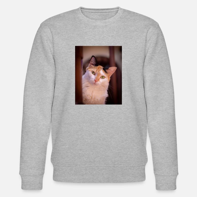 le chat au doux regard - Sweat bio CHANGER Stanley/Stella Unisexe - gris chiné