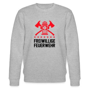 Freiwillige Feuerwehr - Stanley/Stella Unisex Bio-Sweatshirt CHANGER  - Grau meliert - Vorne - Nik (191cm) & Marisol (170cm)
