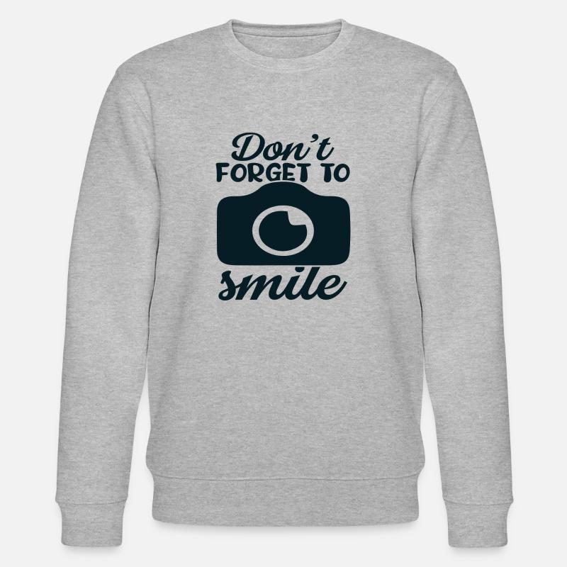 N’oubliez pas de sourire - Sweat bio CHANGER Stanley/Stella Unisexe - gris chiné