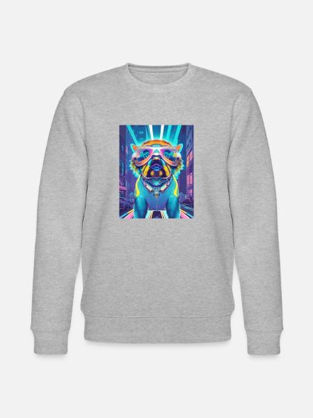 Musik Hund - Stanley/Stella Unisex Bio-Sweatshirt CHANGER  - Grau meliert