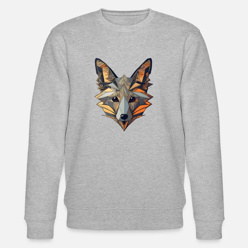 Abstrakte Kunst Fox - Stanley/Stella Unisex Bio-Sweatshirt CHANGER  - Grau meliert
