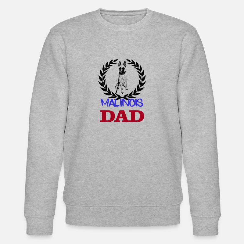 Malinois DAD - Stanley/Stella Unisex Bio-Sweatshirt CHANGER  - Grau meliert
