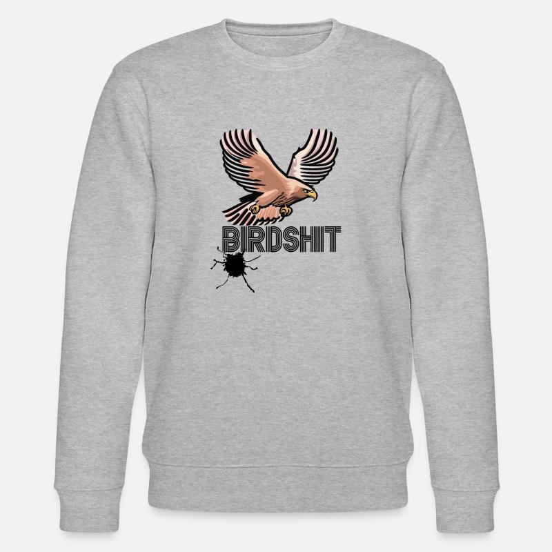 BIRDSHIT - EAGLE - Stanley/Stella CHANGER Unisex Organic Sweatshirt - heather grey