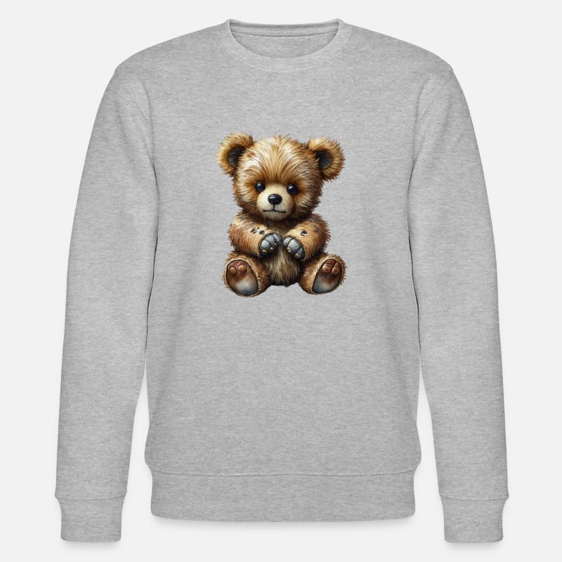 Teddybär - Stanley/Stella Unisex Bio-Sweatshirt CHANGER  - Grau meliert