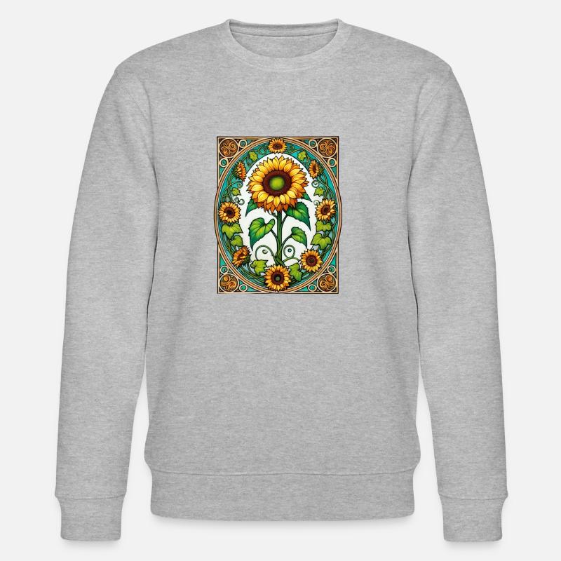Tournesols rétro - Sweat bio CHANGER Stanley/Stella Unisexe - gris chiné