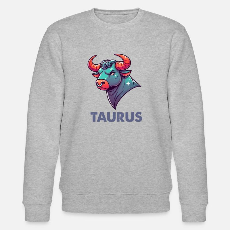 stier cartoon - Stanley/Stella Unisex Bio-Sweatshirt CHANGER  - Grau meliert