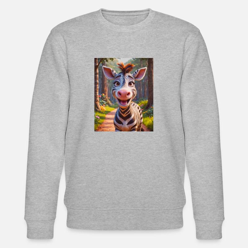 Animaux africains super mignons zèbre - Sweat bio CHANGER Stanley/Stella Unisexe - gris chiné