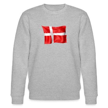Dannebrog drapeau danois drapeau danemark - Sweat bio CHANGER Stanley/Stella Unisexe - gris chiné - Devant - Nik (191cm) & Marisol (170cm)
