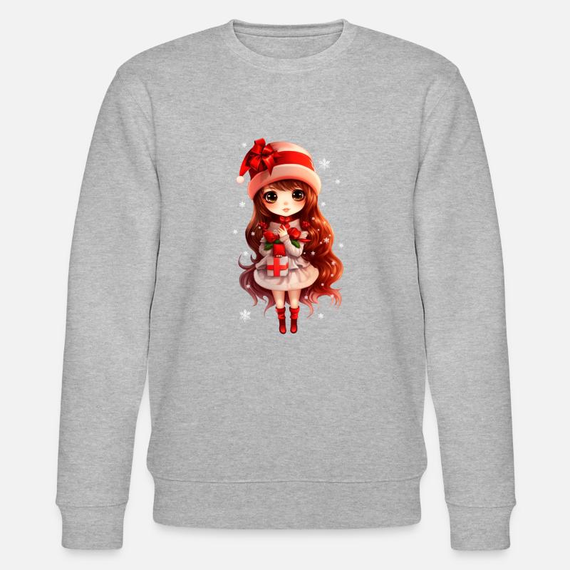 Dollie Noël II - Sweat bio CHANGER Stanley/Stella Unisexe - gris chiné